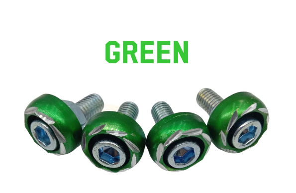alloy 'GREEN' Washer ALLEN BOLT HEX nut '6mm'